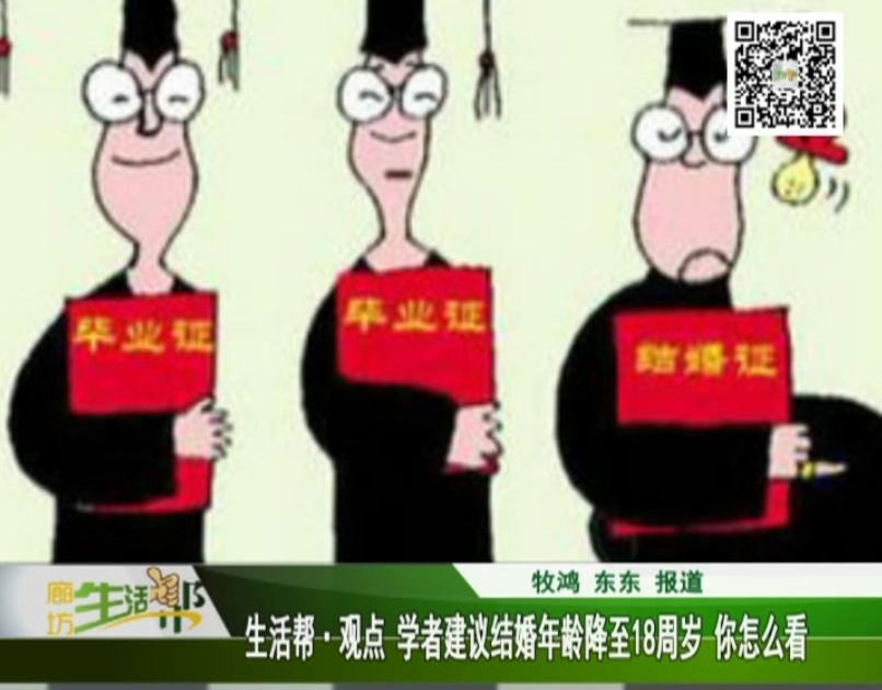 學者建議結(jié)婚年齡降至18周歲 你怎么看