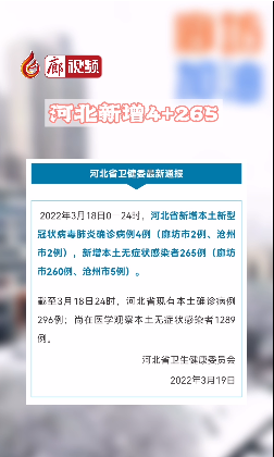 廊視頻丨剛剛通報(bào)！河北新增4+265