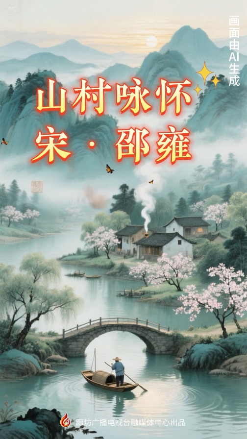 文化潤(rùn)廊·AI“畫(huà)”古詩(shī)丨《山村詠懷》