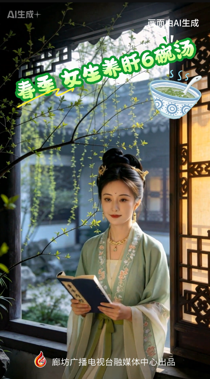 短視頻丨【AI養(yǎng)生“坊”】春季，女生養(yǎng)肝6碗湯