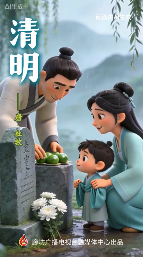 【文化潤(rùn)廊·AI“畫(huà)”古詩(shī)】《清明》杜牧